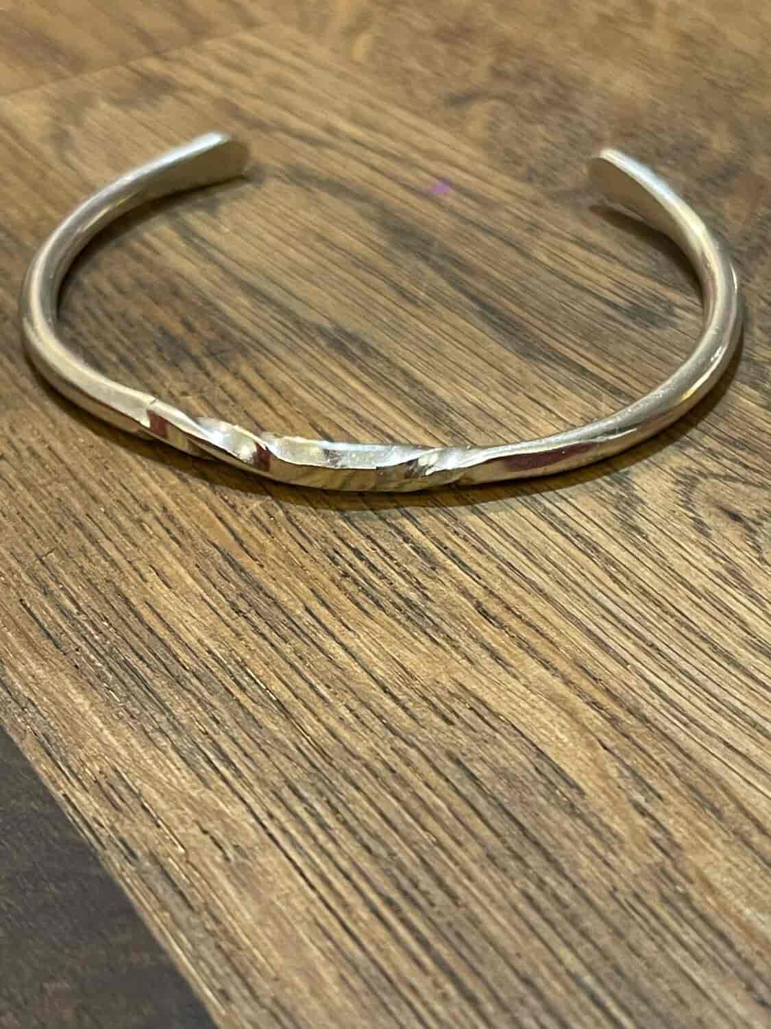 Bracelet- Heavy Twisted Silver